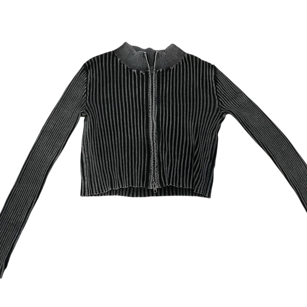 H&M Black Ribbed Kids Cardigan - Picture 4 of 4